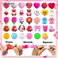 Cute Pink Rose Love Heart Stretchy Squeezing Toys Cartoon Animal Mochi Squishy Toys Valentine's Day Decompression Game