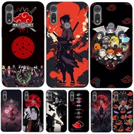 For Motorola Moto E6S E6i Case Phone Cover Protective Soft Silicone Black Tpu Case Naruto Akatsuki S