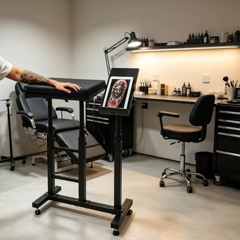 65*35*98cm Versatile Work Station, Freestanding Arm Rest Stand, Adjustable Armrest Stand for Home, S