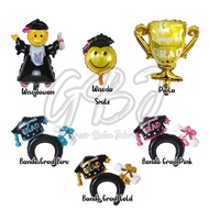 MINI Graduation Foil Balloon / Sempro Smile Trophy Graduation Balloon / Graduation Headband Grad