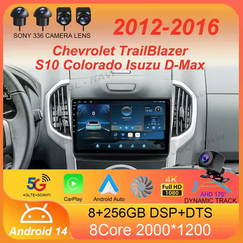 Car Radio Android 14 Carplay Multimedia For Chevrolet TrailBlazer S-10 S10 Colorado 2012 - 2016 For 