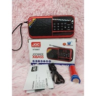 Arrived JOC FM RADIO JOC RADIO PORTABLE BLUETOOTH DIGITAL PLAYER BLACK 8GB SD Card( Red)