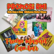 RM1 - Fridge Magnet Gambar ( 6cm x 6cm ) Minimum 20pcs | Door Kahwin | Fridge Magnet Kahwin | Cender