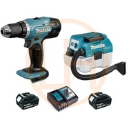 Makita Combo - DDF453Z Cordless Drill + DVC750L Cordless Vacuum