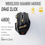 Wireless Bluetooth Mouse Gaming Drag Click WIRELESS G6 4800 DPI RGB 7 key -Optical Sensor Adjustable