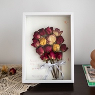 Flower Frame Shadow Box 3D Picture Frame Display Case Flower Photo Frame DIY Transparent Wooden Shad