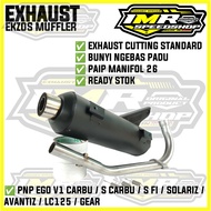 Exhaust EGO EGO S SOLARIZ AVANTIZ LC GEAR125 CUTTING STANDARD EKZOS BELAH 26MM ORIGINAL IMR COPY AHM YYPANG KINGDRAG TS RACING