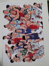 Japan sports comic SLAM DUNK shohoku Toy basketball poster 日本籃球 運動 漫畫動漫 灌籃高手 男兒當入樽 櫻木花道 流川楓 赤木剛憲 宮城良