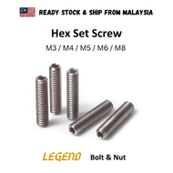 10pcs Socket Hex Set Screw Headless Screw M3, M4, M5, M6, M8 M3 Screw M4 Screw M5 Screw M6 Screw M8 