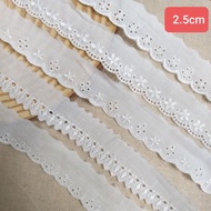 White coarse lace, size 1.8cm to 6cm (odd string) lace baju lace kain meter lace mewah exclusive