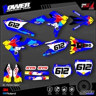 PowerZone Custom Team Graphics Backgrounds Decals 3M Stickers Kit For YAMAHA 2016-2018 WR450F 2015-2