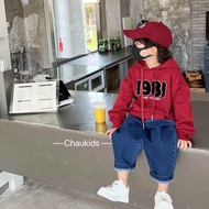 1981 red shirt and jeans set for boys