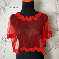 MERAH Premium Red Lace Bridal Bolero Wedding Accessories Party Bolero Bpm022