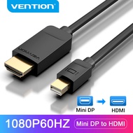 Vention mini display port to hdmi Mini DP to HDMI Cable Mini Displayport to HDMI Cable Computer TV Adapter for PC HDTV Projector 1080P