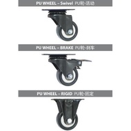2'' Roda PU / Heavy Duty PU Castor Wheels Trolley Caster