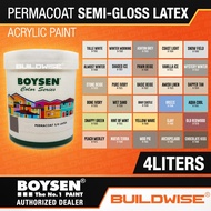 ☍﹉◄Boysen Permacoat Semi-Gloss Latex Paint for Concrete / Stucco / Bricks / Hollow Blocks / Dry Wall