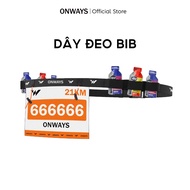 ONWAYS BIB Running Strap Compact, Lightweight, Convenient, Good Elasticity BIB NUMBER BELT