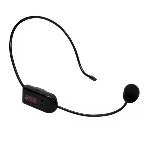 FM Wireless Microphone Headset Protable Megaphone Radio Mic for Loudspeaker Teaching Meetings Tour G