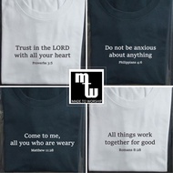 Christian Tshirt Minimalist Bible Verse Shirt Jesus Faith Tee For Men Women Unisex