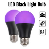 E27 Led Bulb A19 Black Light 9W UV Fluorescente Globe Atmosphere Party White/Black Shell Decoration 