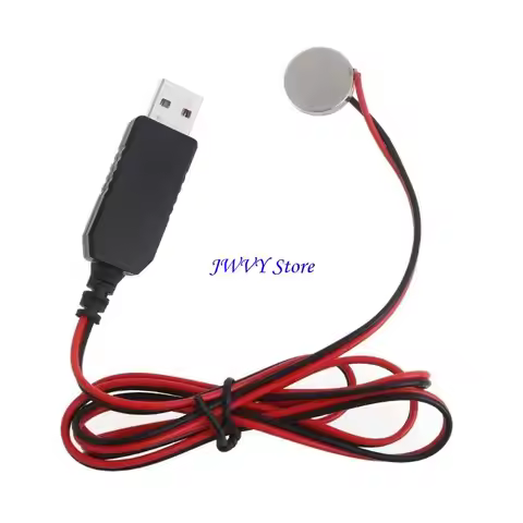 573A 6.56ft USB to 3V CR2032 Fake Battery Cord Instead of 1x CR2032 Battery