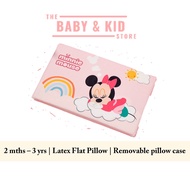 [SG SELLER] [READY STOCKS]  Baby / Kids Natural Latex Flat Pillow | Baby Disney velvet pillow case