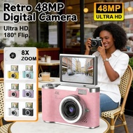 Vlogging Selfile 48MP Retro Flip Screen Digital Student Travel Camera