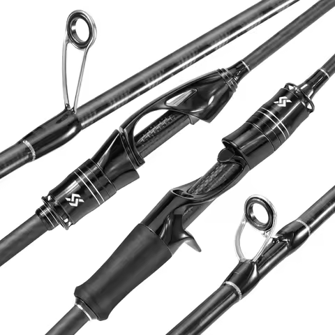 Sougayilang 1.8m 6ft Carbon Fishing Rod Solid Tip Spinning Casting Rod 10-25g Lure 8-25lb Line Bass 