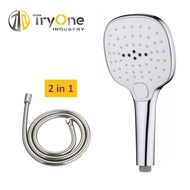 TryOne Shower 2 in 1 High Pressure Water Saving Head (With + Stainless Steel 1.5m Hose) LY-0017BX LY