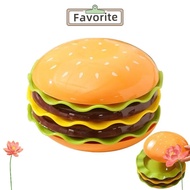 FAVORITEGOODS Stackable Hamburger Plate Set, Plastic 5/7 Layers Mini Dinner Plate, Creative Multi-fu