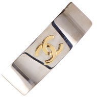 二手 CHANEL Coco Mark 髮夾，1998 年春季系列，金屬，銀色，98P，女士