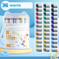 Kuailiwen Washable Silky Crayon contains 36 Colorful Bucket Set for Children Wipe and Clean