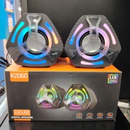 USB Speaker Model:K2060 Stereo Desktop Laptop PC Computer Multimedia Speaker mini 2.0 LED LIGHT