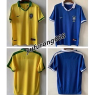1997 Brazil Retro Soccer Jersey Football #RONALDO BRA Home Retro Football Jersey S-XXL Short Sleeve Jersey Sports Football Shirt