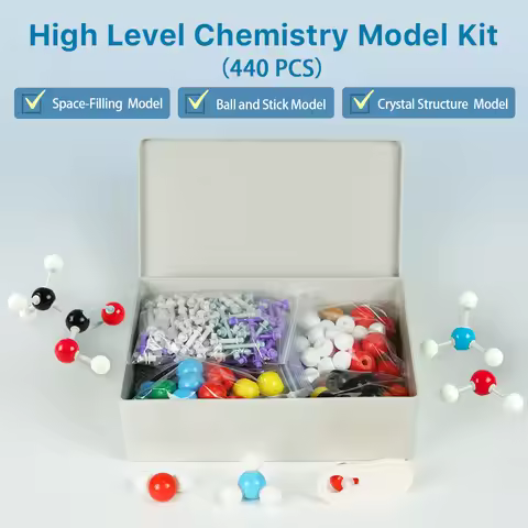 High Level Chemistry Molecular Model (440 PCS) Inorganic & Organic Molecular Models Kit with Atoms, 