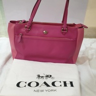 tas coach original tote bag pink preloved bekas