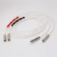Preffair Pure Silver cable Gold RCA 100% Purity Silver Interconnect Audio Cable HIFI Pure Silver RCA