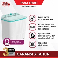Best Sale POLYTRON Mesin Cuci 2 Tabung Samba Series Hijab 8 KG PWM
