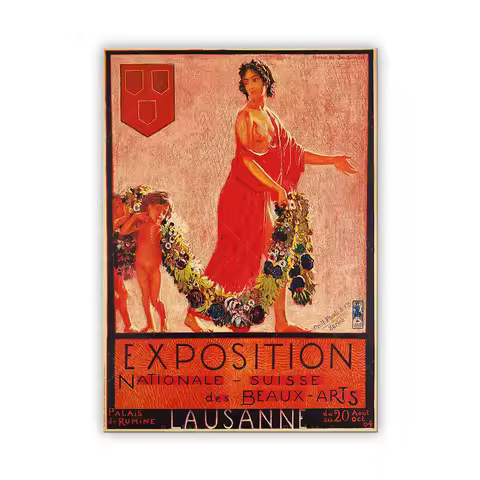 Exhibition Poster | Museum Poster | Vintage Poster | a vintage art museum exhibition poster for Swis