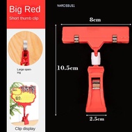 NARCISSUS13A0E Shelf Clamp, Plastic Large Opening Price Label Tag Clip, Durable 360° Rotation Multif