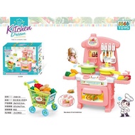 Cooking Kitchen Set With Shopping Trolley