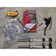 5 in 1 yamaha EGO EGO-S EGOS front fork set fork cnc lay depan disc pump pump 220mm piring disc mori