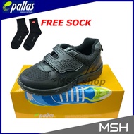 Kasut Pallas JAZZ Kasut Sekolah Hitam #0216