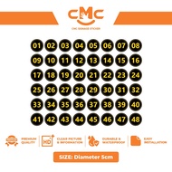 Accessories Table Number (50mm Diameter) Acrylic Number Plate, Restaurant Table No, Acrylic Table No