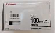 100％全新 ( 第一代 52mm鏡頭圈口 ) Canon EF 100mm f/2.8 Macro Lens ( 適合完美主義者 For Perfectionist ) ( 本公司是全港唯一的Nik