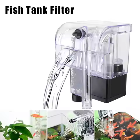 Mini Aquarium Filter Water Pumps for Aquarium Fish Tank Filter External Hang Up Filter Oxygen Submer