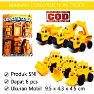 Boys' Toys Small Construction Cars Bulldozer Trucks Beko Boys' Toys Contents 6pcs