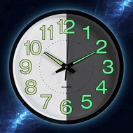 12 Inch / 30cm Luminous Wall Clock Silent with Night Light Glow in the Dark Round Clock, Living Room Decoration