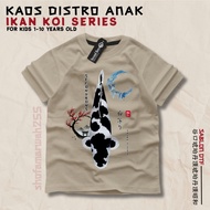 Shiro utsuri koi fish motif children's distro t-shirt fish motif t-shirt
