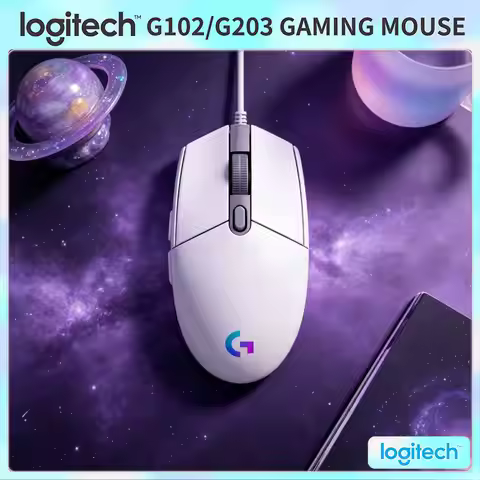 Logitech G203 Wired Gaming Mouse RGB Backlight 8000 DPI Adjustable 6 Buttons 1ms Response 85g Warran
